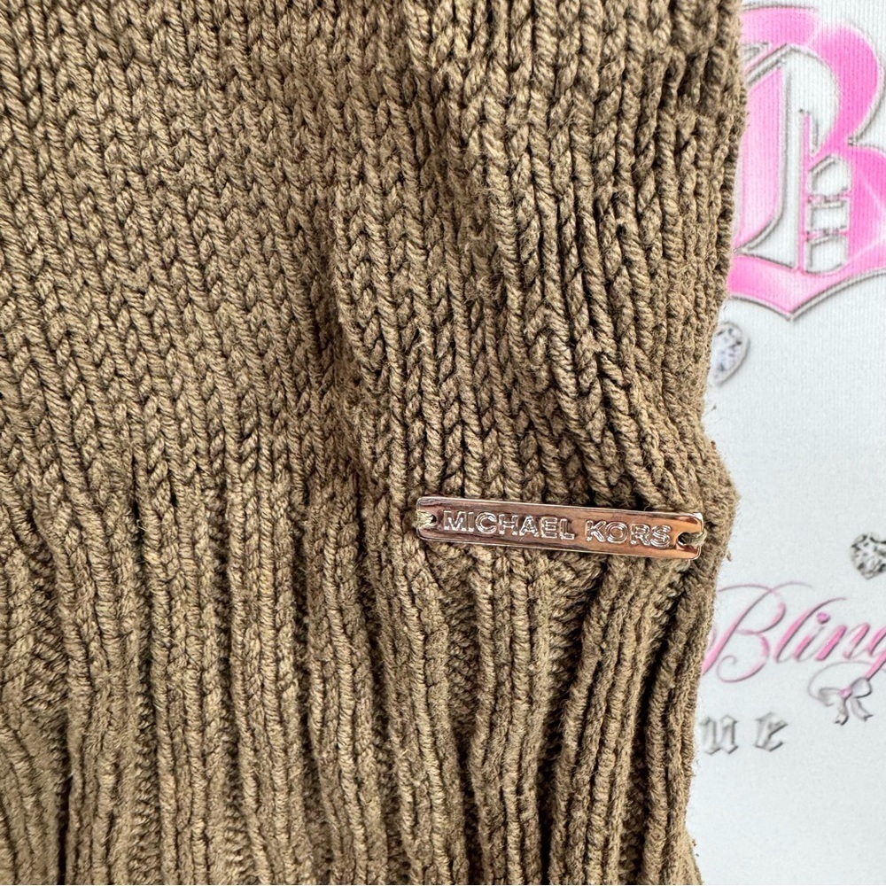 Michael Kors tshirt sweater open front knitted Brown Women's Cardigan - Picture 3 of 7